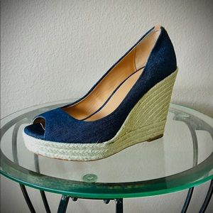 Coach Denim Wedge Heel 8 1/2